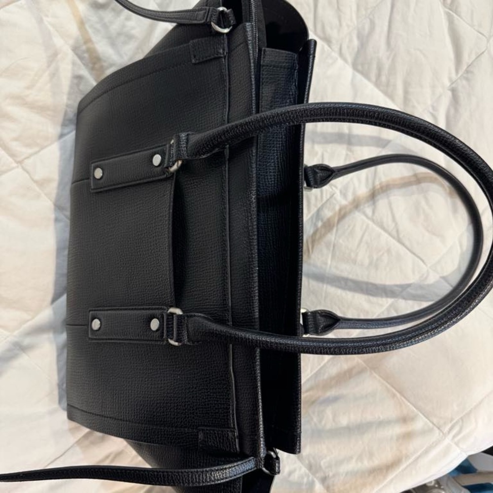 Calvin Klein Black Satchel with Silver Accents - Picture 2 of 2